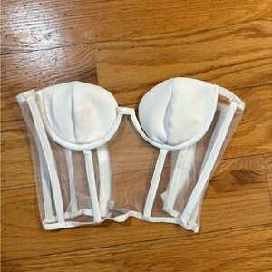 Nensi Dojaka White Bustier Top XXS